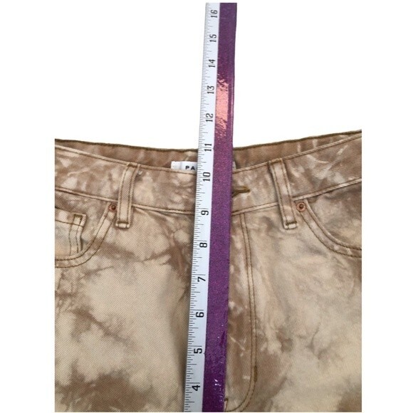 PacSun High Rise Festival Tie Dye Denim Shorts Size 25 Frayed Hem Boho Y2K - Picture 8 of 11